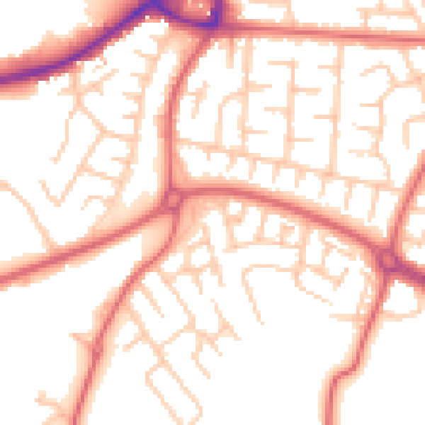 Daytime road noise heatmap for SR3 1PP