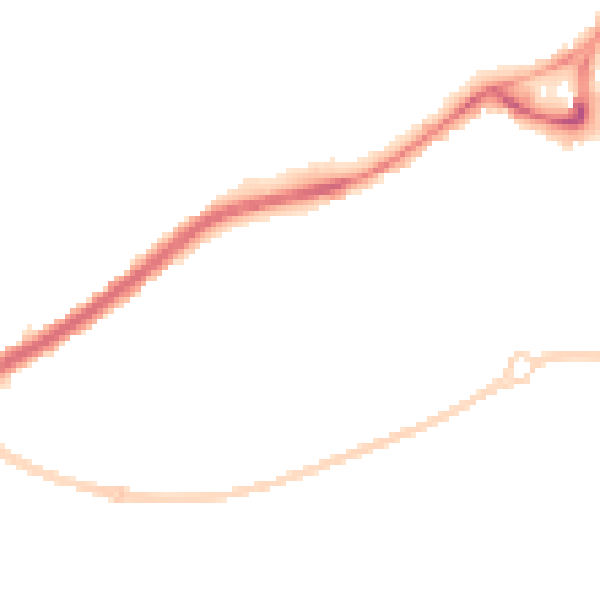 Night-time road noise heatmap for SR3 1TN