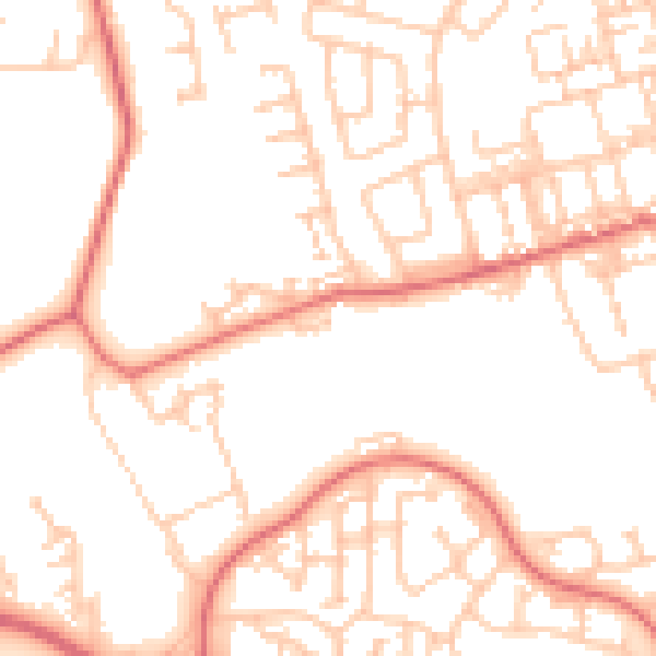 Daytime road noise heatmap for SR3 2AE