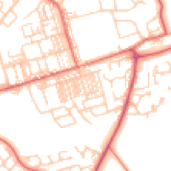 Daytime road noise heatmap for SR3 2EA