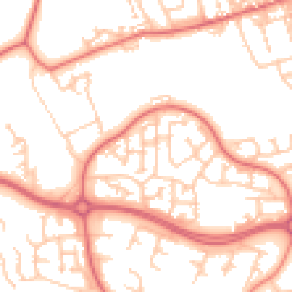 Daytime road noise heatmap for SR3 2EX