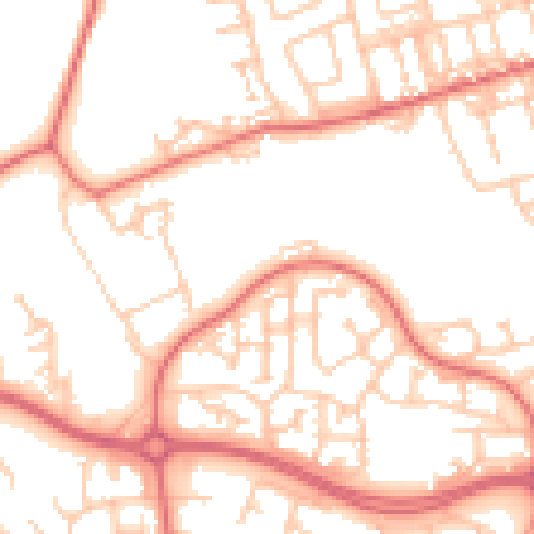 Daytime road noise heatmap for SR3 2GH