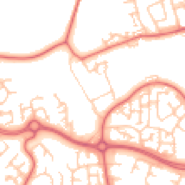 Daytime road noise heatmap for SR3 2PF