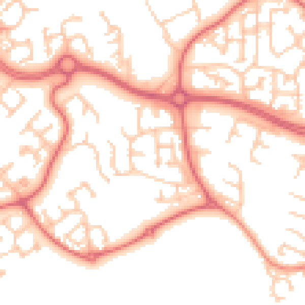 Daytime road noise heatmap for SR3 2SD