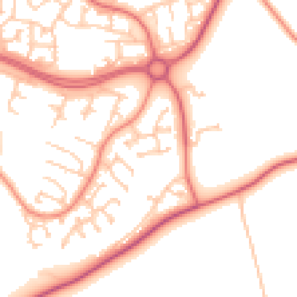 Daytime road noise heatmap for SR3 2XT