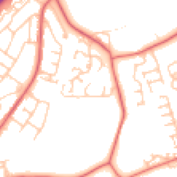 Daytime road noise heatmap for SR3 3AN