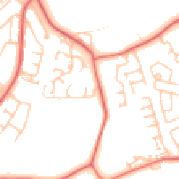 Daytime road noise heatmap for SR3 3AP