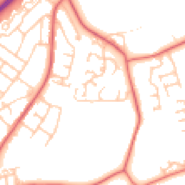 Daytime road noise heatmap for SR3 3AQ
