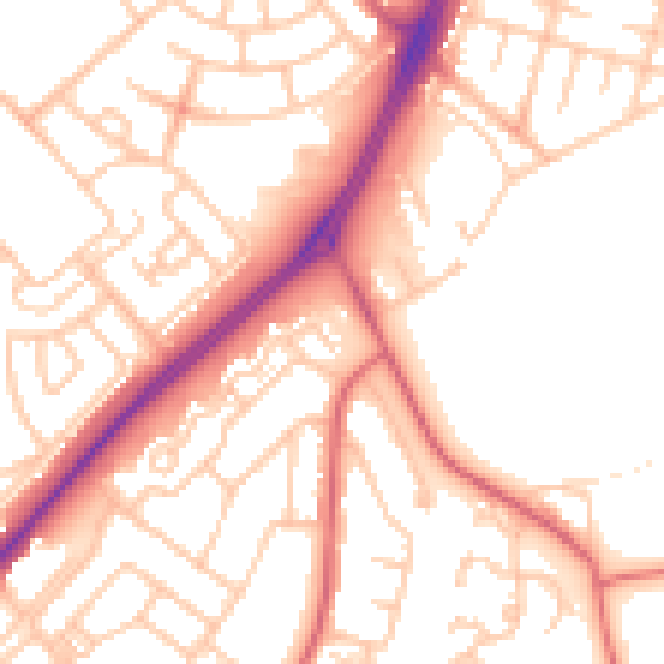 Daytime road noise heatmap for SR3 3BP