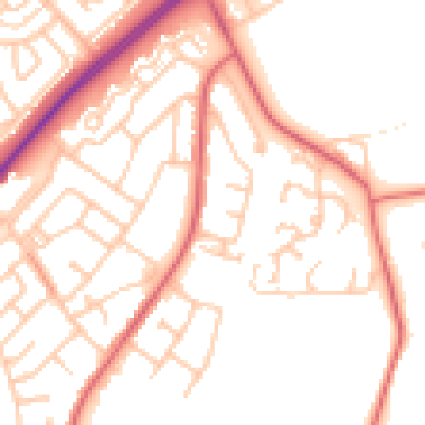Daytime road noise heatmap for SR3 3DA