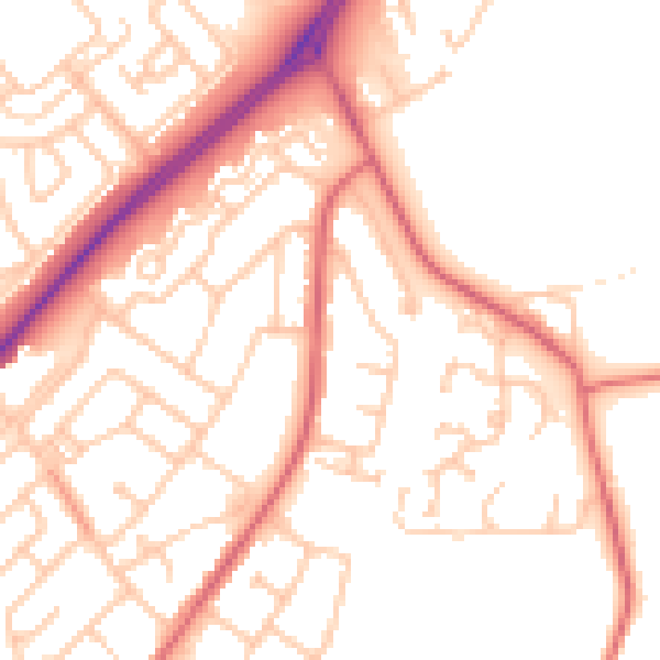 Daytime road noise heatmap for SR3 3DE