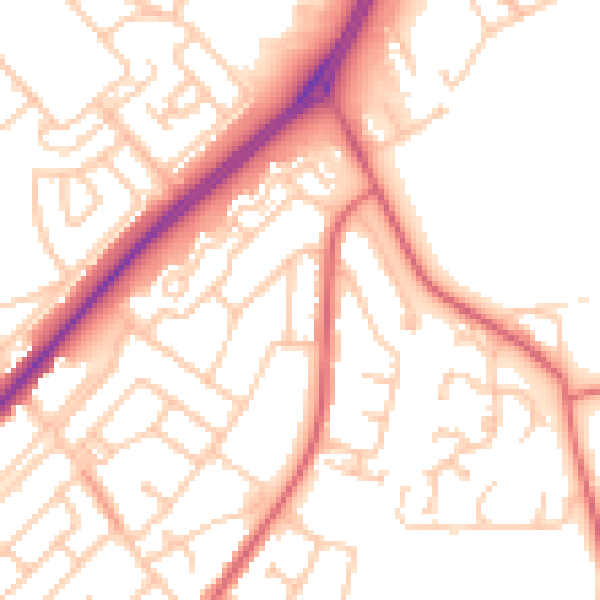 Daytime road noise heatmap for SR3 3DL