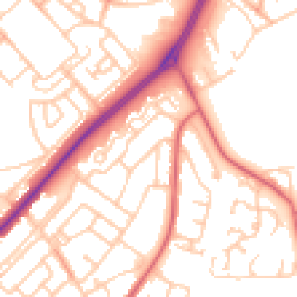 Daytime road noise heatmap for SR3 3DQ