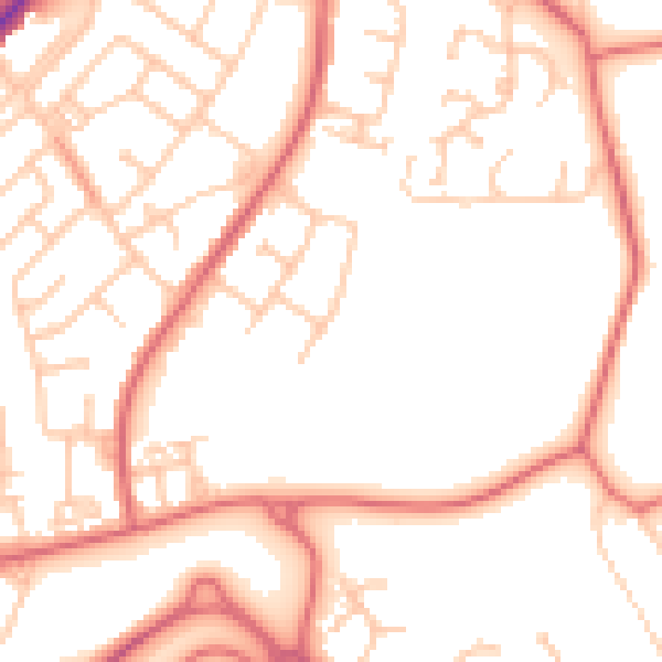 Daytime road noise heatmap for SR3 3HN
