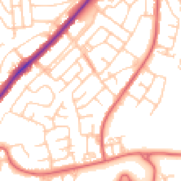 Daytime road noise heatmap for SR3 3HZ