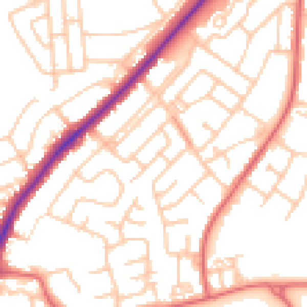Daytime road noise heatmap for SR3 3JF