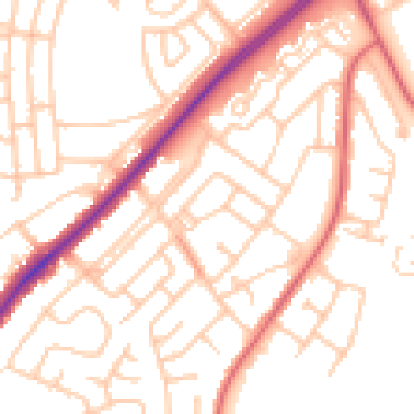 Daytime road noise heatmap for SR3 3JP