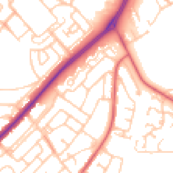Daytime road noise heatmap for SR3 3LF