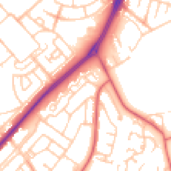 Daytime road noise heatmap for SR3 3LG