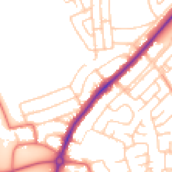 Daytime road noise heatmap for SR3 3NH