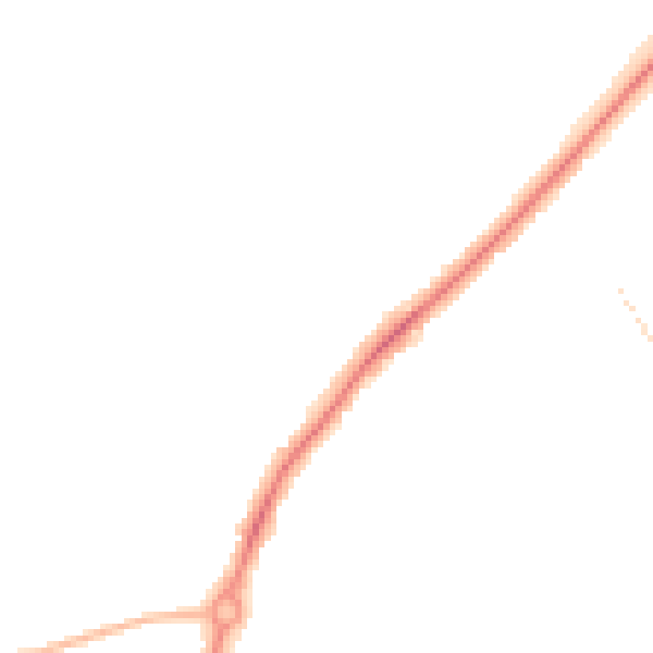 Night-time road noise heatmap for SR3 3NH
