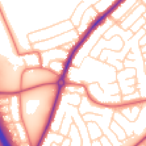 Daytime road noise heatmap for SR3 3PE