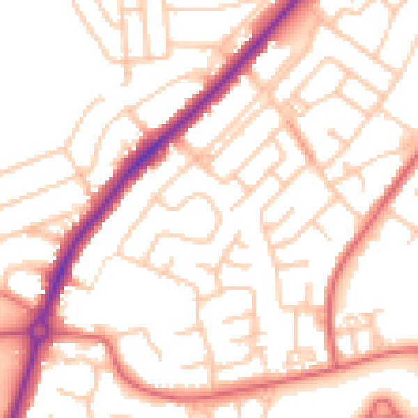 Daytime road noise heatmap for SR3 3PH