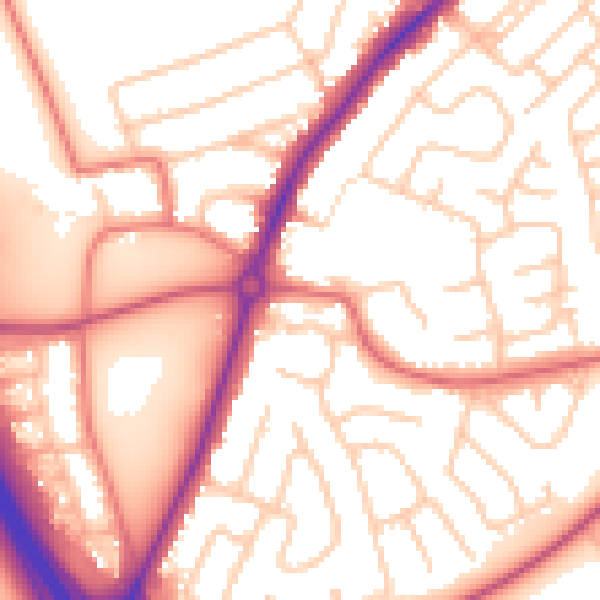 Daytime road noise heatmap for SR3 3PP
