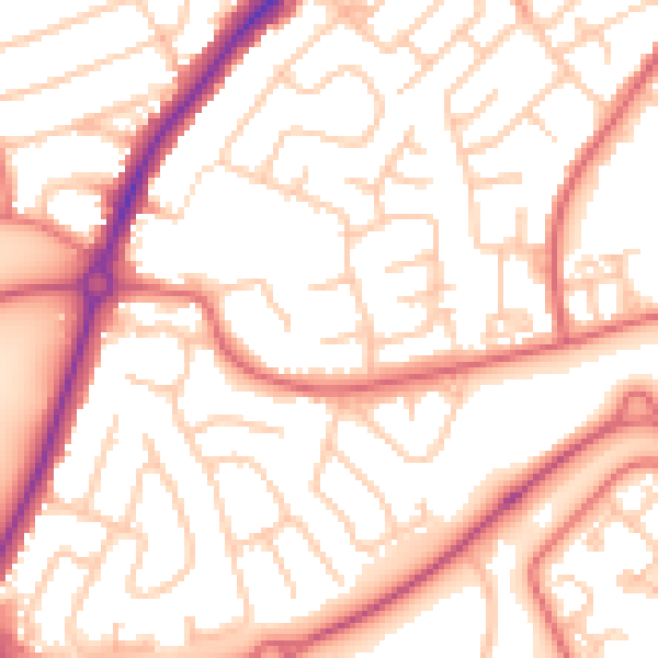 Daytime road noise heatmap for SR3 3PX
