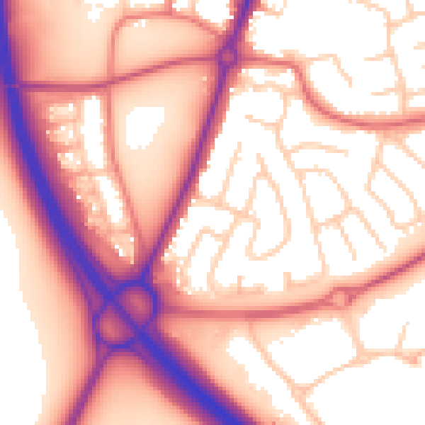 Daytime road noise heatmap for SR3 3RB