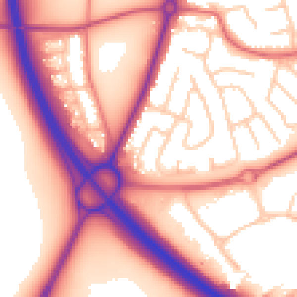 Daytime road noise heatmap for SR3 3RD