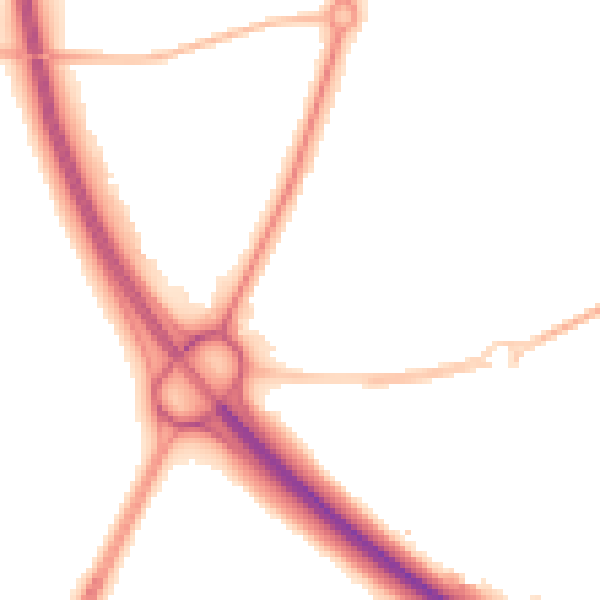 Night-time road noise heatmap for SR3 3RD