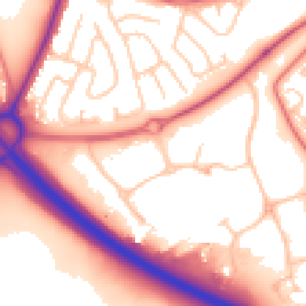 Daytime road noise heatmap for SR3 3XG