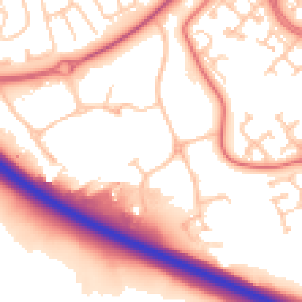 Daytime road noise heatmap for SR3 3XN