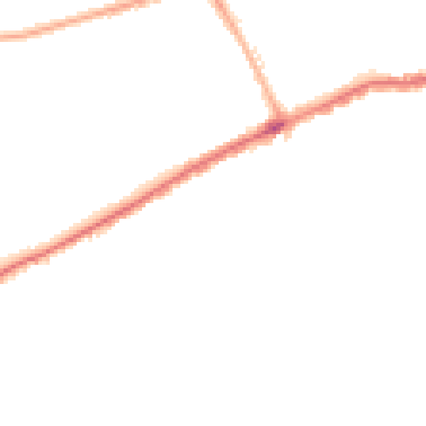 Night-time road noise heatmap for SR4 7RY
