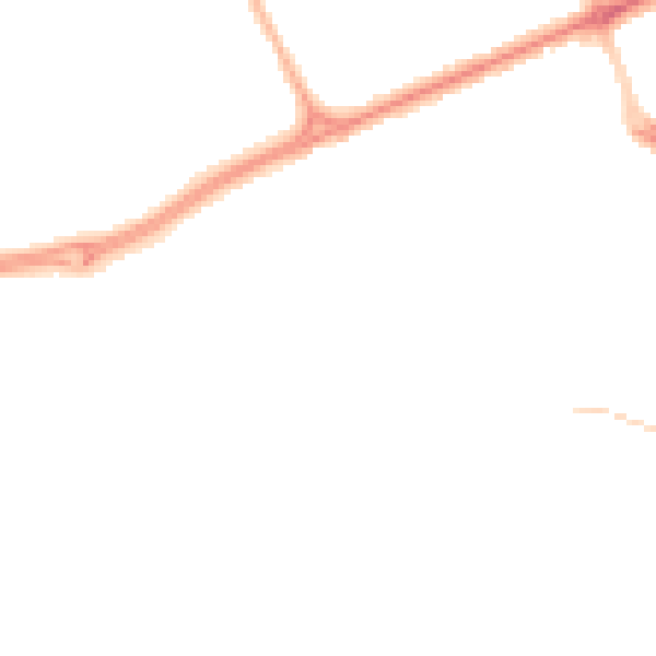 Night-time road noise heatmap for SR4 8LE