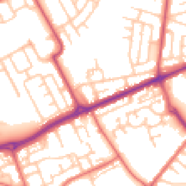 Daytime road noise heatmap for SR4 8PB