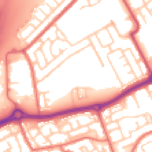Daytime road noise heatmap for SR4 9AN