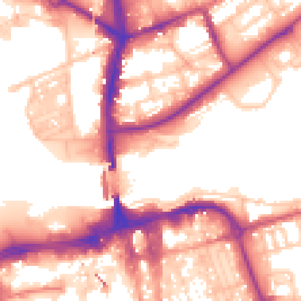 Daytime road noise heatmap for SR6 0AD