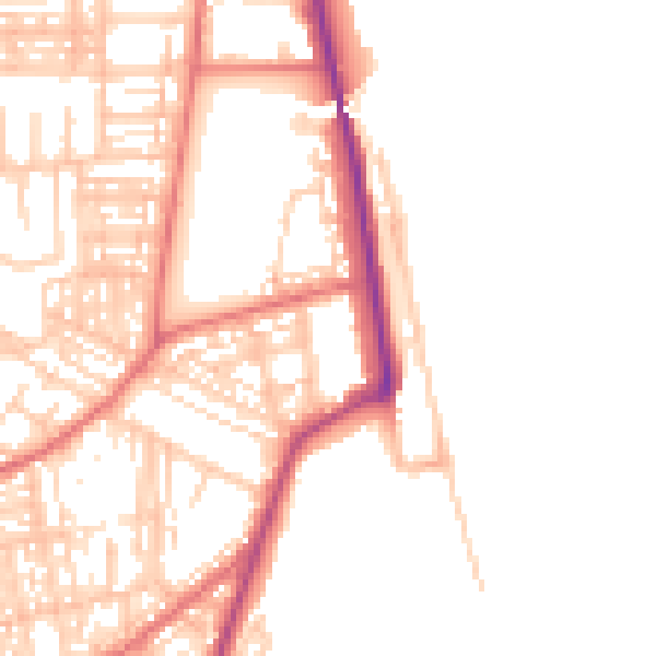 Daytime road noise heatmap for SR6 0AE