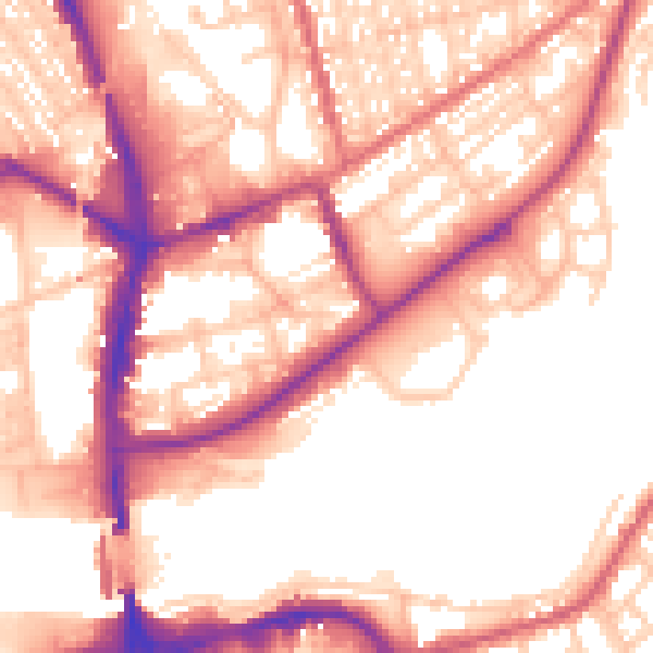 Daytime road noise heatmap for SR6 0AG