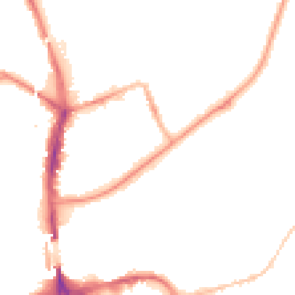 Night-time road noise heatmap for SR6 0AG