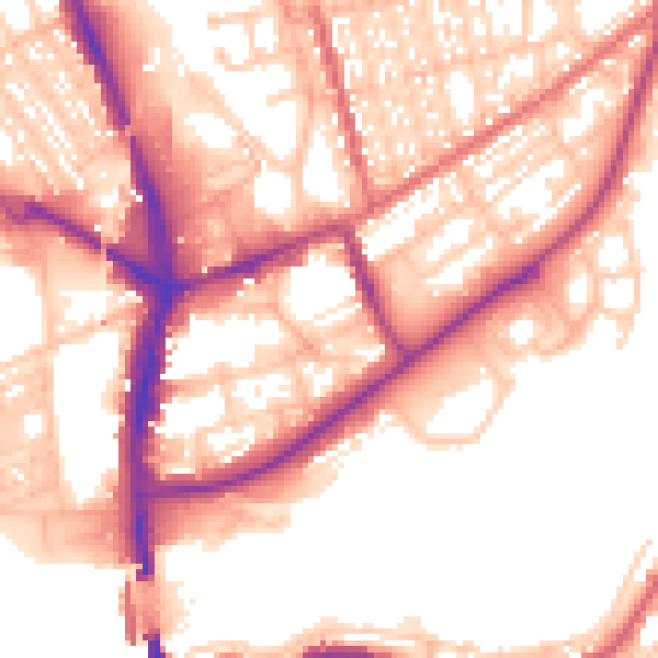 Daytime road noise heatmap for SR6 0AJ