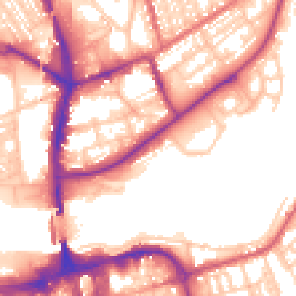 Daytime road noise heatmap for SR6 0AN