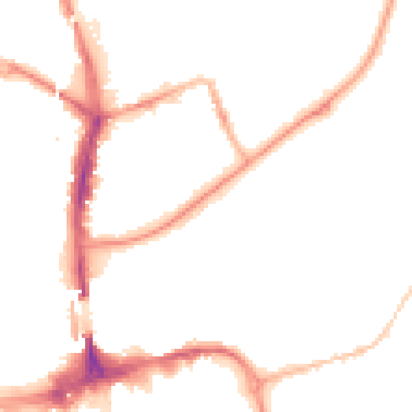 Night-time road noise heatmap for SR6 0AN