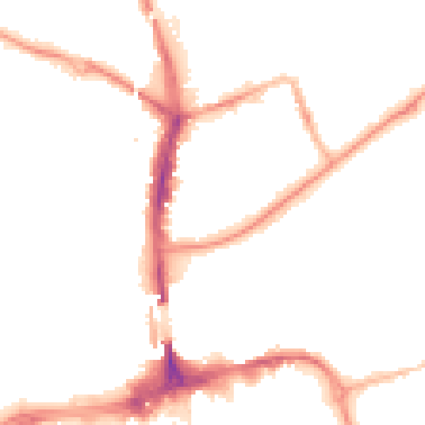 Night-time road noise heatmap for SR6 0AQ