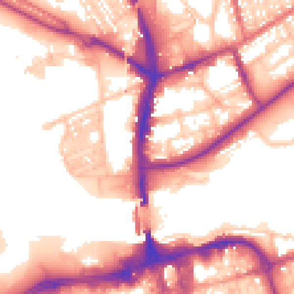 Daytime road noise heatmap for SR6 0AW
