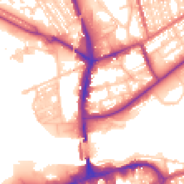 Daytime road noise heatmap for SR6 0AY