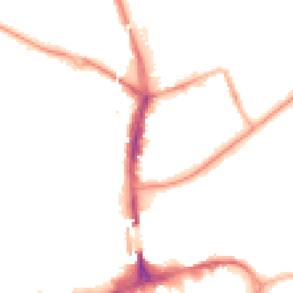 Night-time road noise heatmap for SR6 0AY