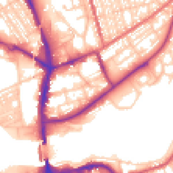 Daytime road noise heatmap for SR6 0AZ